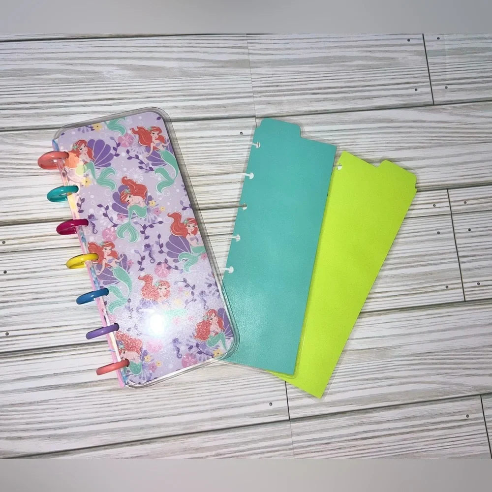 Happy planner skinny mini size weekly layout Disney Princess Ariel mermaid